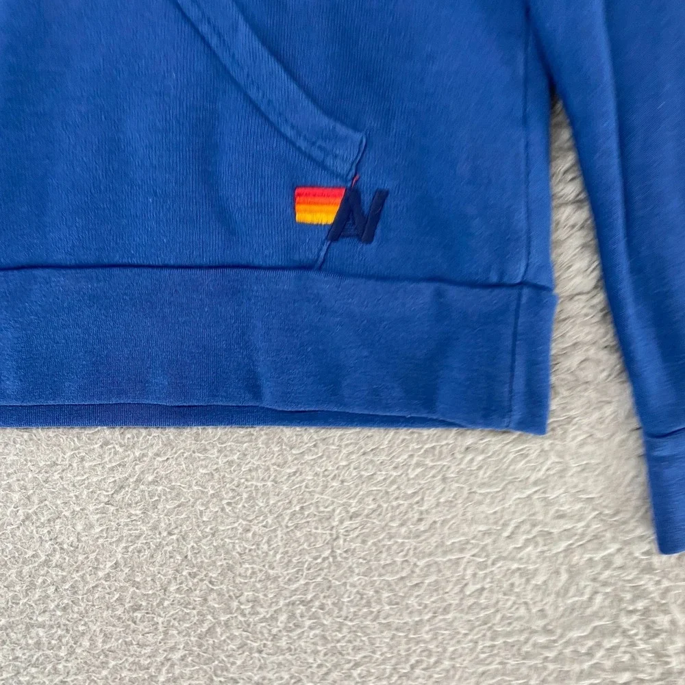 Aviator Nation Logo Hoodie Womens Medium Rainbow Logo Fleece Pullover USA Made
